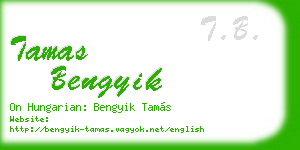 tamas bengyik business card